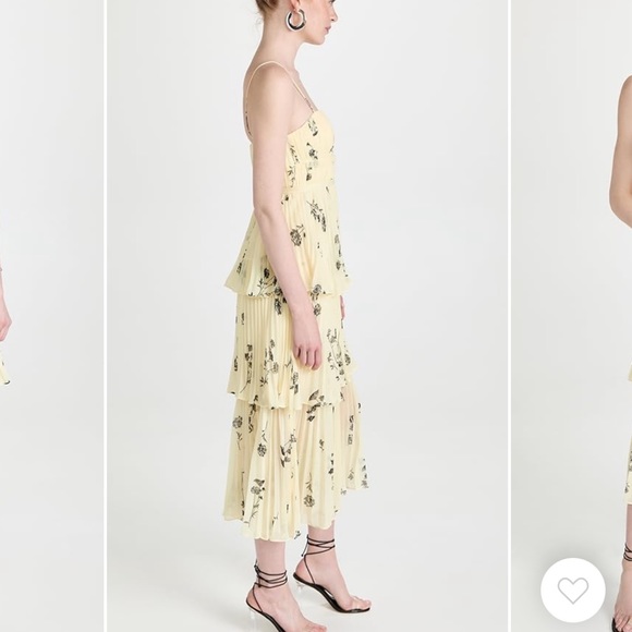 Self portrait Yellow Floral Silhouette Midi Dress - Picture 3 of 6